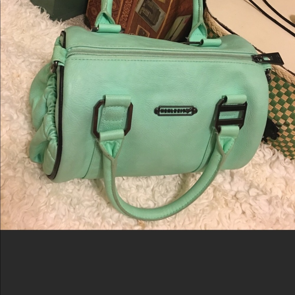 Teal fox purse